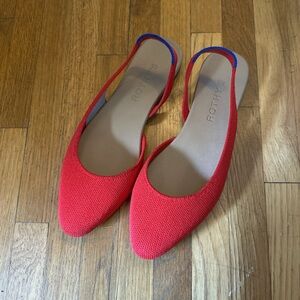 Rothy's Vibrant Red Slingback Flats